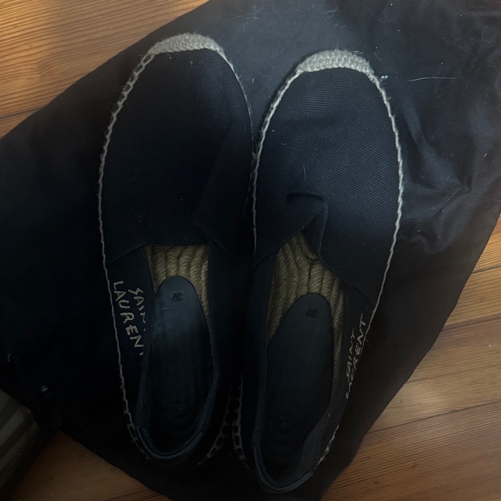Saint Laurent Dark Canvas Espadrilles
